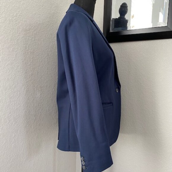 NWOT OLD NAVY Blue Stretch Knit Blazer Jacket Medium - Picture 6 of 12